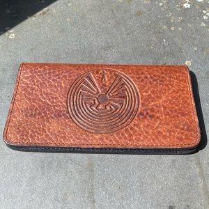 Oberon Leather Check Book Holder, Vintage